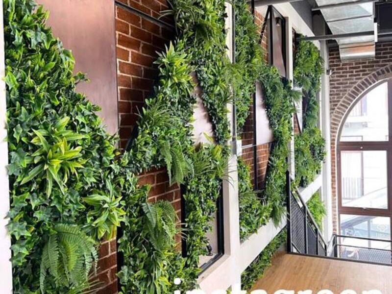 Diseños con jardín vertical artificial 