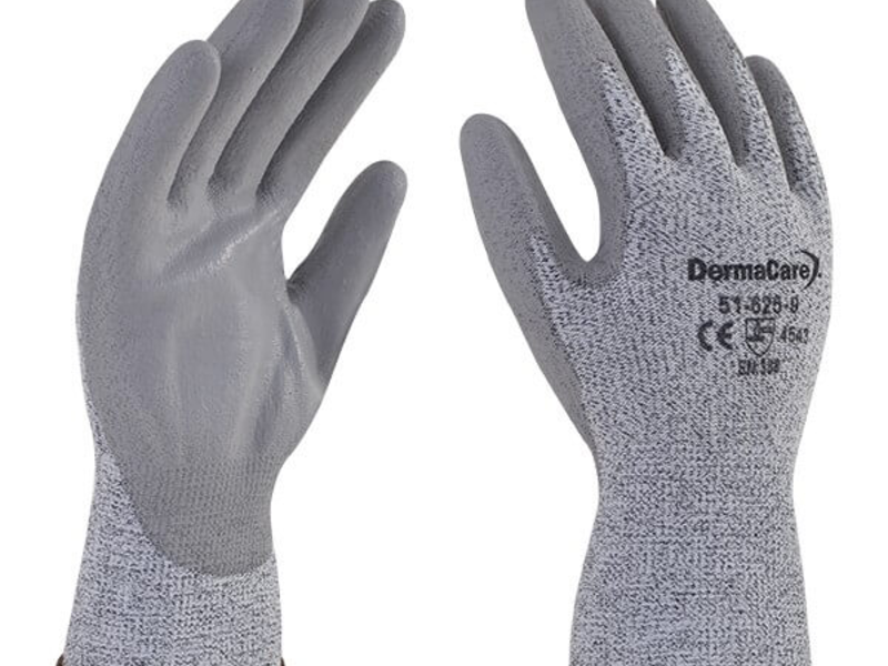 Guantes anti-corte nivel 5, marca Dermacare