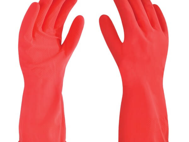 Guante de hule rojo 