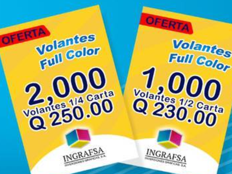 Impresiones de volantes Guatemala Zona 1