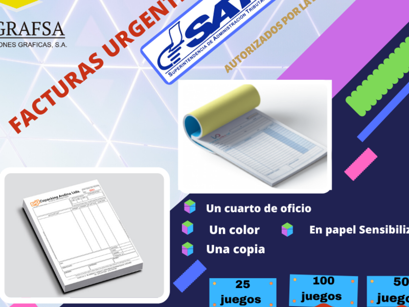 Facturas urgentes Guatemala Zona 1