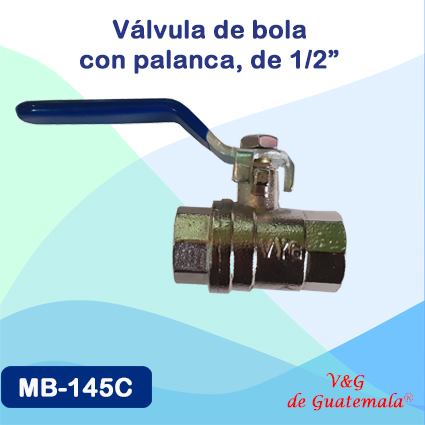 Valvula de bola con palanca, Guatemala