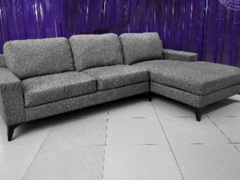 Sala Cham en L derecha gris obscuro 