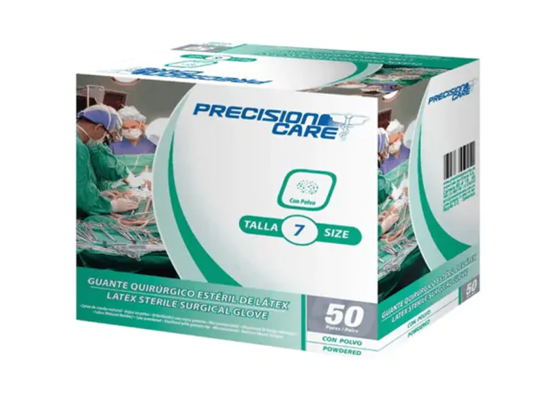 Guante esteril precision # 7 con polvo