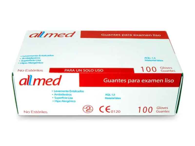 Guante latex liso allmed "x-s"