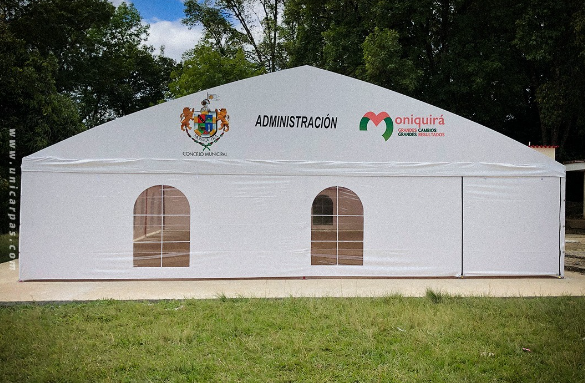 Carpa Hangar Blanca Cerr