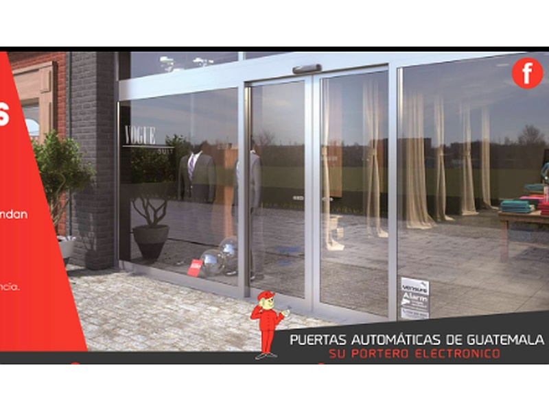 Puerta corredera vidrio marco aluminio Guatemala