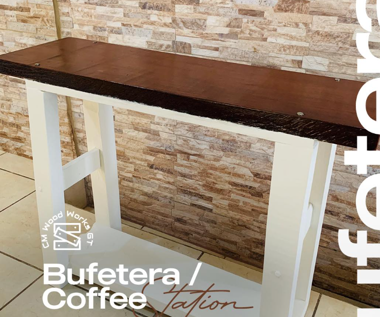 Mesa de madera y hierro para exteriores Guatemala