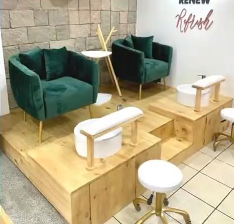 Sillones para negocio comercial de uñas Guatemala