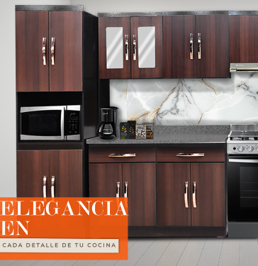 Muebles de cocina de madera y acero Guatemala