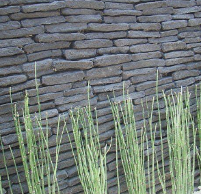 Pared de piedra gris Guatemala
