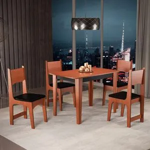 Set de Comedor Nicoli para 4 Personas Café
