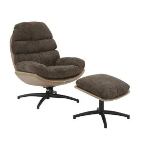 Sillón Mecedor Giratorio con Reposa Pies