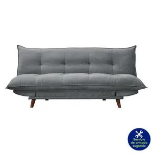 Sofá Cama Con Apoya Brazos Ajustable Gris