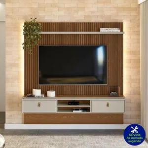 Panel Aéreo para TV Eris Café y Blanco 180x33x