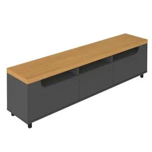 Rack para TV Titan Grafito y Café 200x40x53.5 Cm