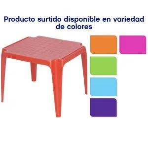 Mesa Plástica Infantil Colores Surtidos