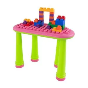 Mesa Block Constructores Rosada - Koala Kids