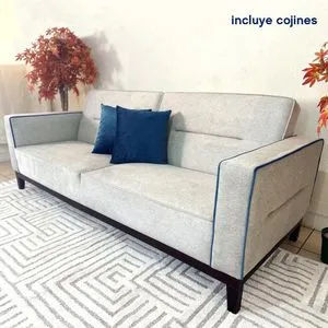 Sofá Cama Palermo Gris Claro 217x112x86