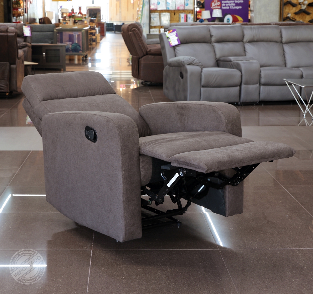 Reclinable individual microfibra chocolate Ref 13168