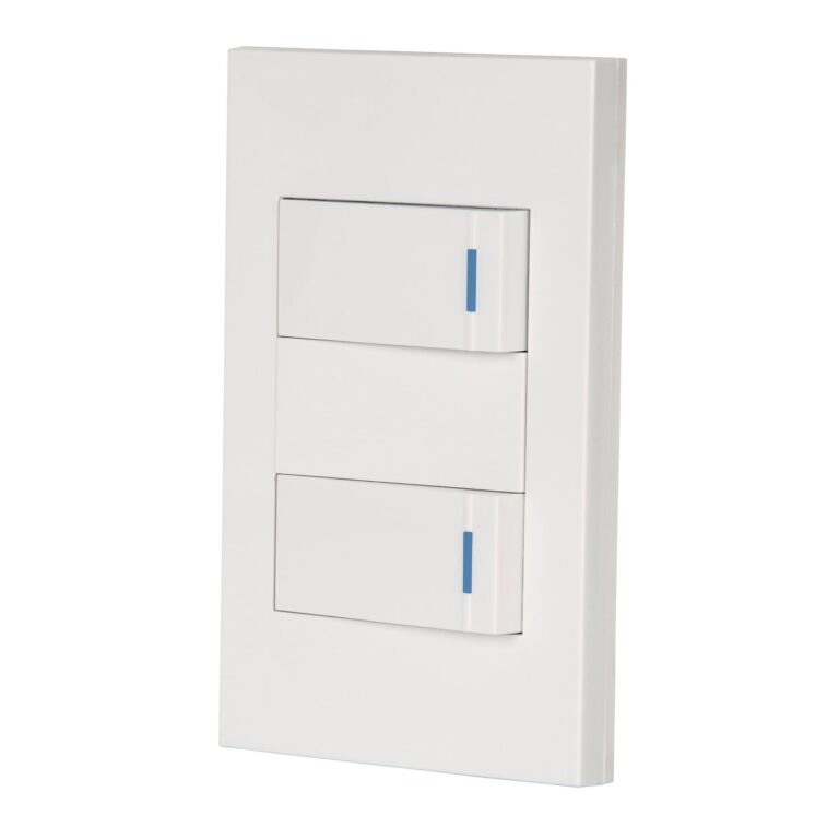 Placa 2 apagadores blanco 45596 Voltech