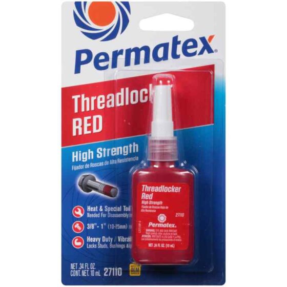 Fijador rosca 10ml rojo 27110 Permatex