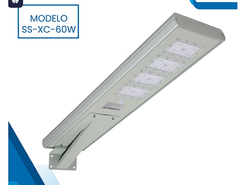Lámpara Solar Premium LED de 60w Suburbana para Alumbrado Público Guatemala