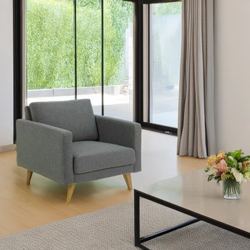 Sofa Stella 1 Puesto Gris