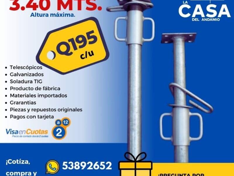 Puntales 3,4 mts.