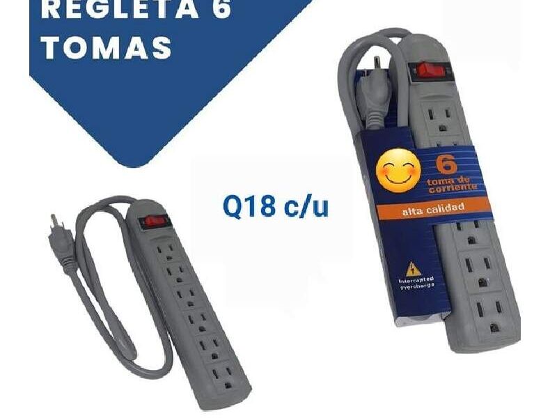 Regletas de 6 salidas  Guatemala