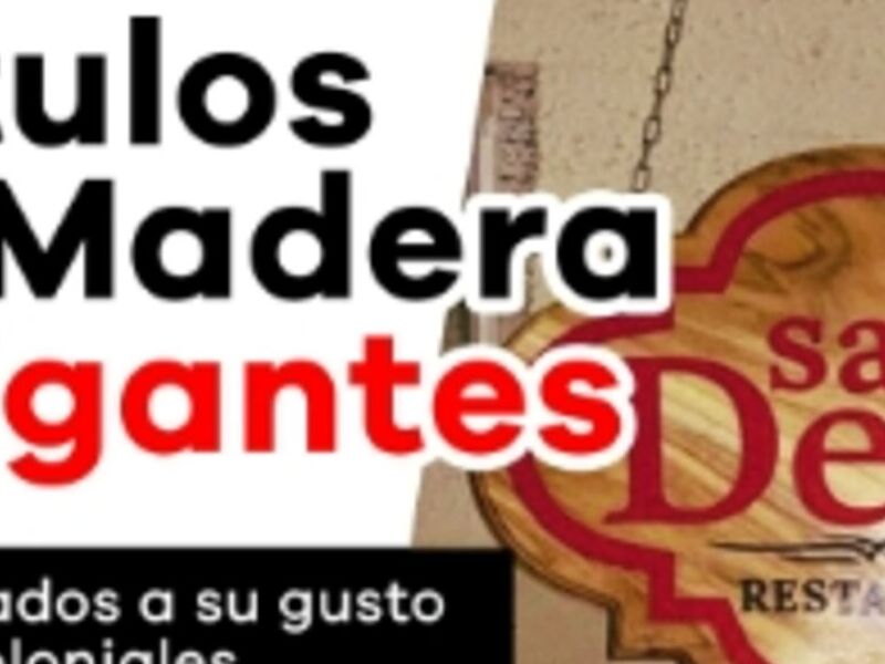 Rótulos de madera colgantes
