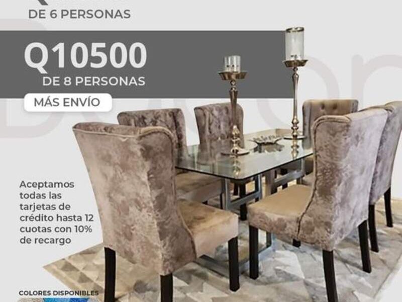 Amueblado de comedor para 6 personas 