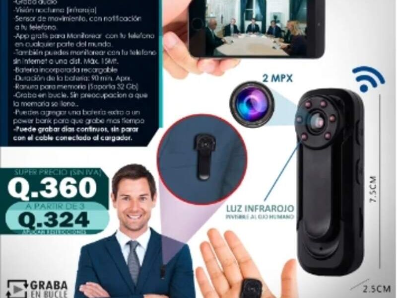 CAMARA ESPIA CORPORAL WIFI