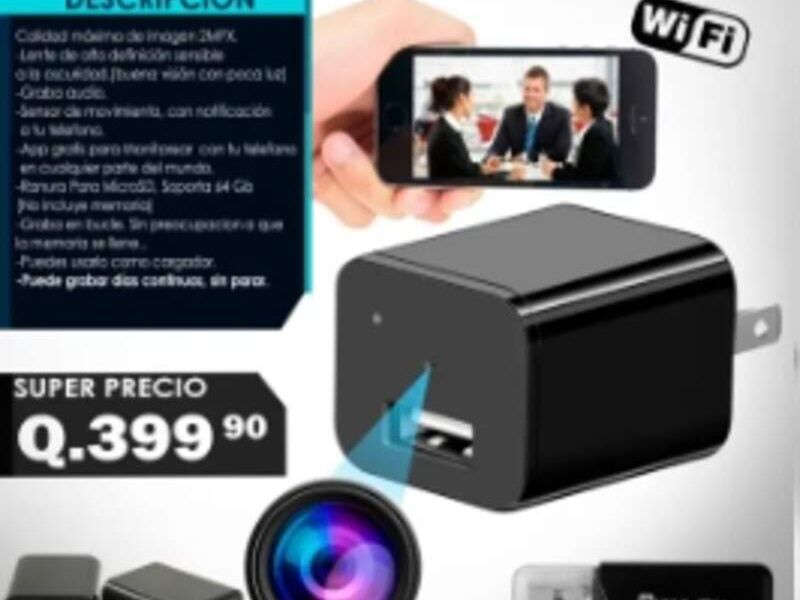 CAMARA ESPIA WIFI TIPO CARGADOR