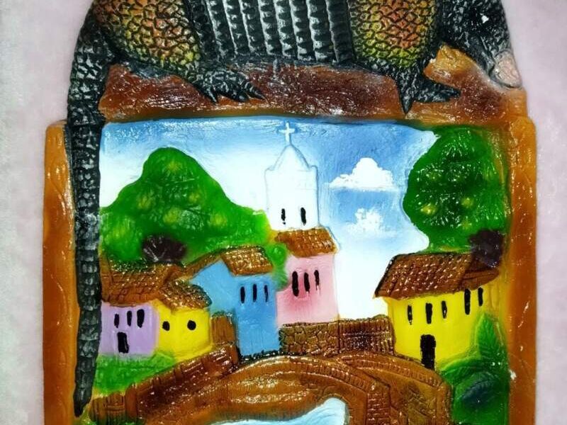 Adorno decorativo paisaje