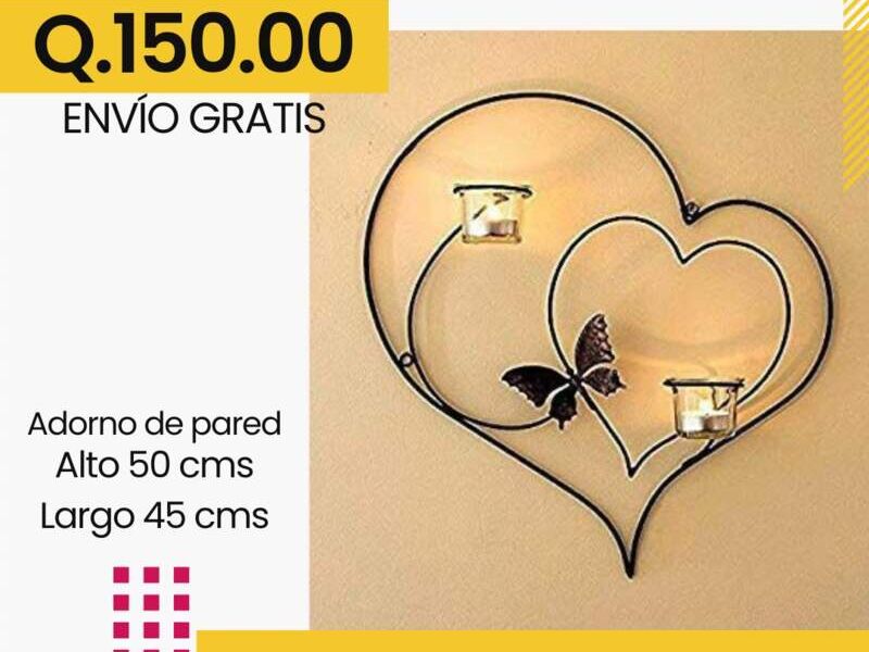 Porta vela corazón
