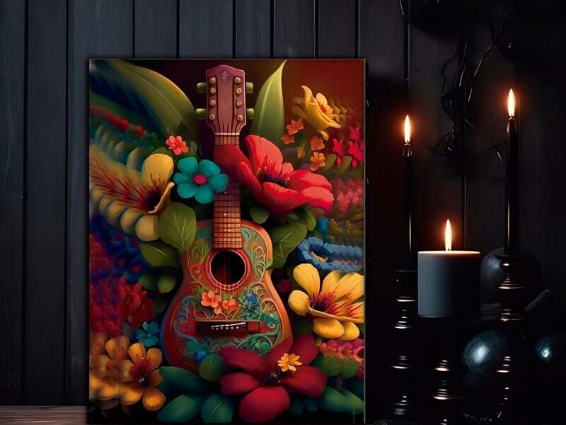 Cuadro decorativo guitarra