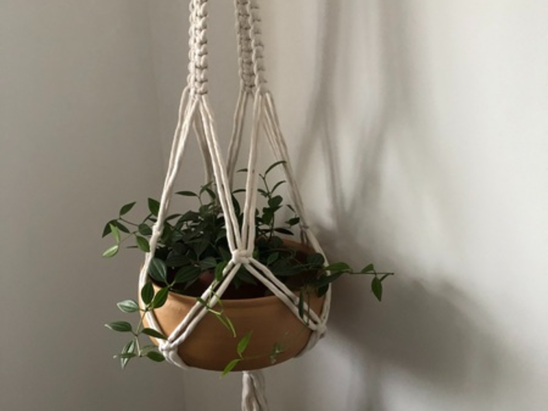 MACETA COLGANTE DE MACRAMÉ GUATEMALA