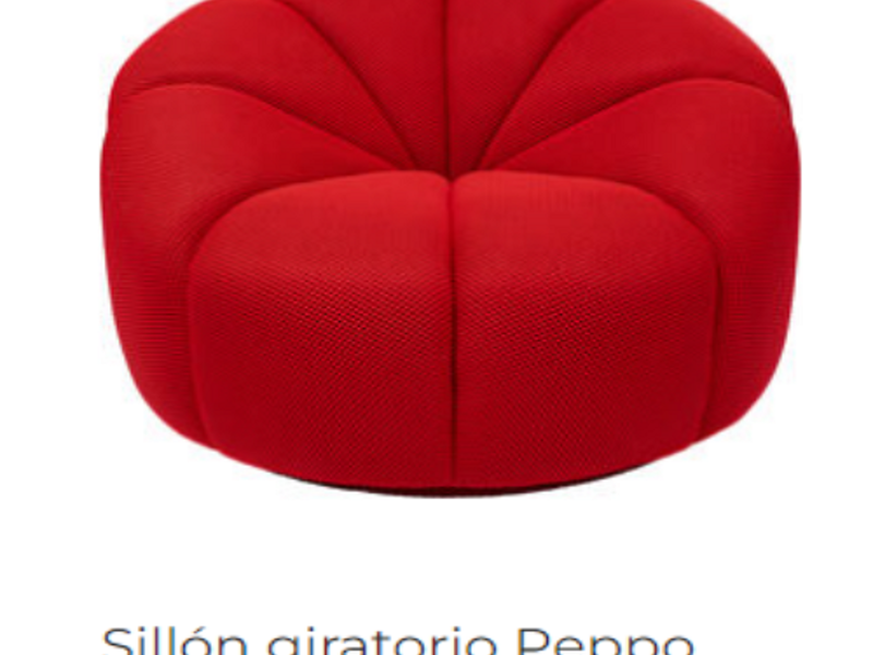 Sillón giratorio Peppo Lounge rojo